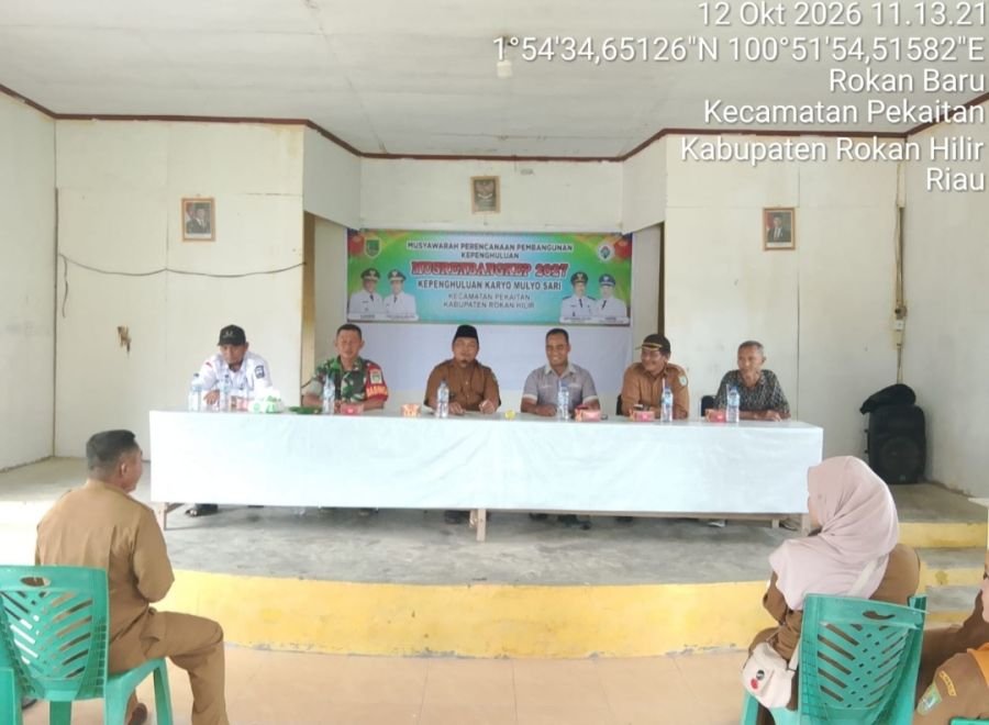 Babinsa Koramil 01/Bangko Kawal Musrenbang Kepenghuluan Karyo Mulyo Sari