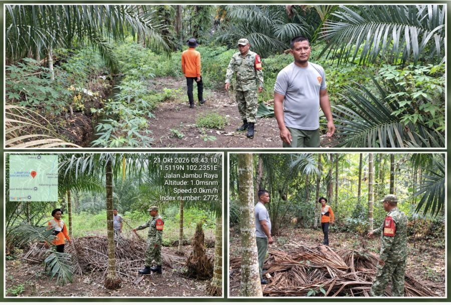 Babinsa Koramil 01/Bengkalis Laksanakan Patroli Karhutla di Desa Berancah