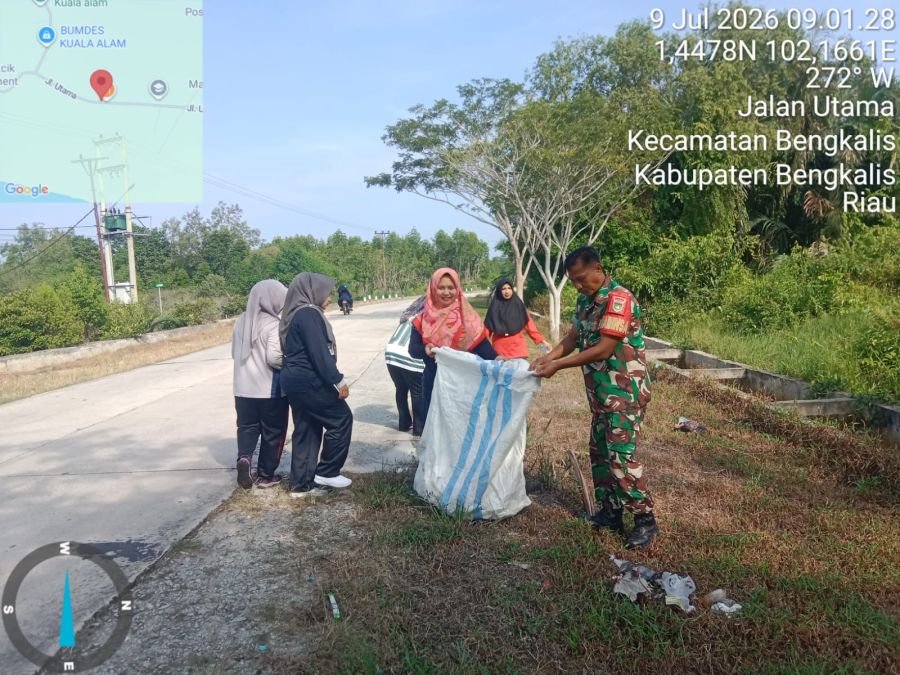 Babinsa Bengkalis Perkuat Kampung Pancasila, Ajak Warga Jaga Persatuan