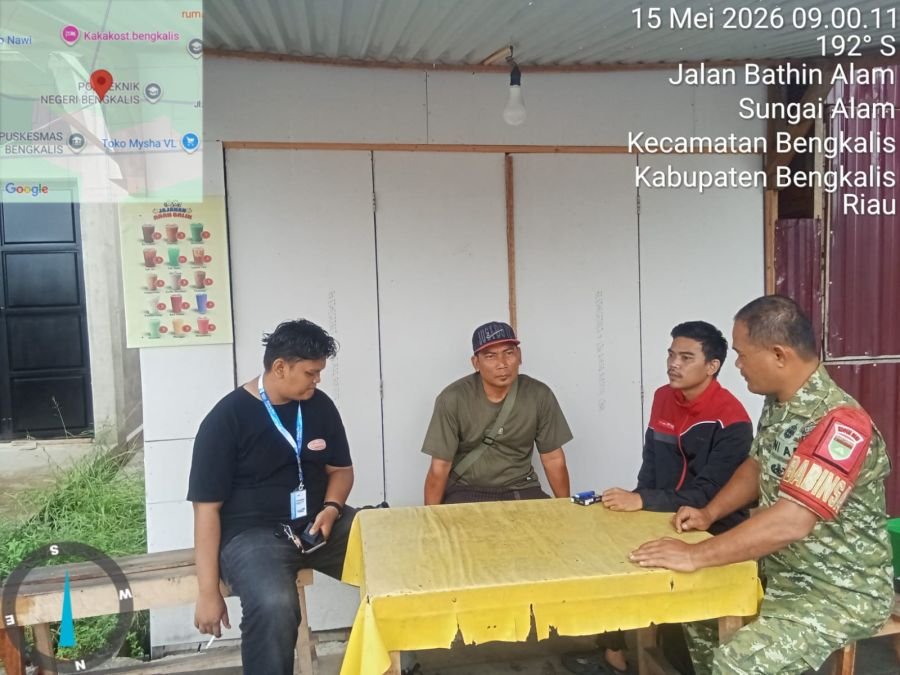 Babinsa Koramil 01/Bengkalis Setda Asnawi Melaksanakan Kegiatan Kampung Pancasila.