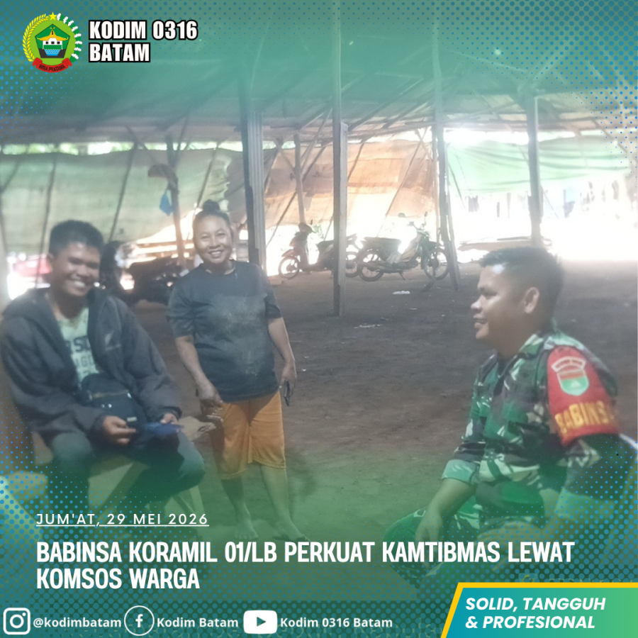 Babinsa Koramil 01/LB Perkuat Kamtibmas Lewat Komsos Warga