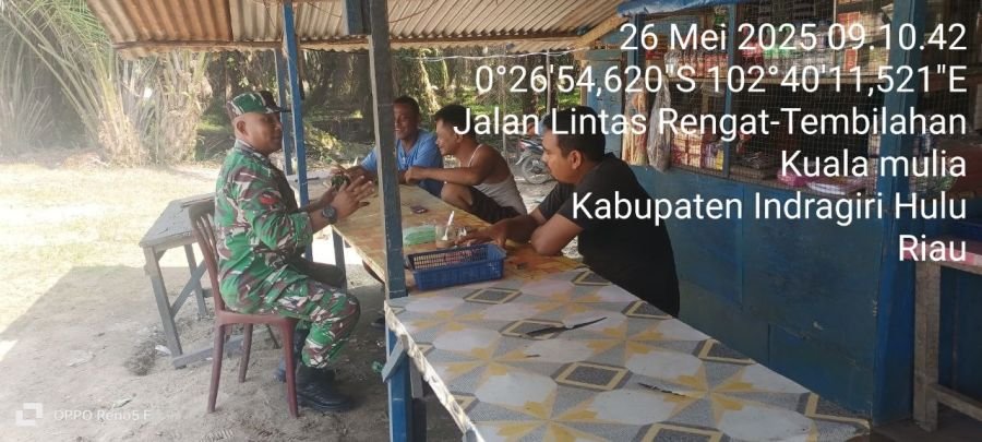 Babinsa Koramil 01/Rengat Komsos Dan Silaturahmi Dengan Warga Binaan