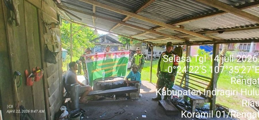 Babinsa Koramil 01/Rengat  Laksanakan Patroli Karhutla di Kecamatan Rengat
