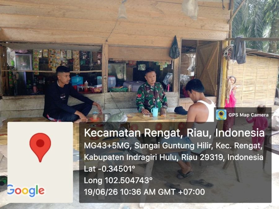 Babinsa Koramil 01/Rengat Melaksanakan Komsos Dengan Warga Binaan