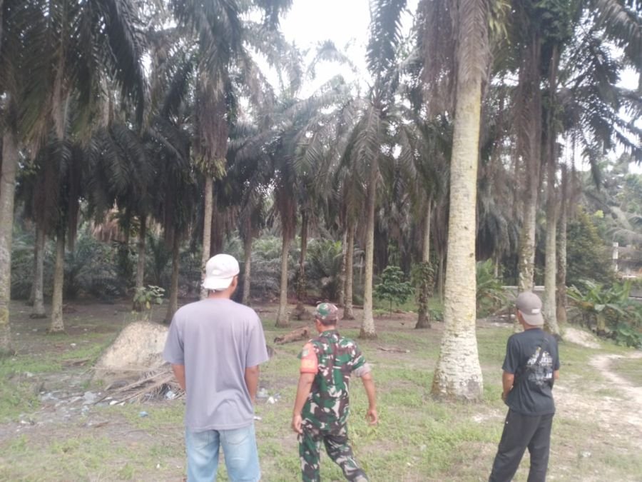 Babinsa Koramil 01/Siak Bersama MPA Intensifkan Patroli Karhutla di Kampung Empang Baru
