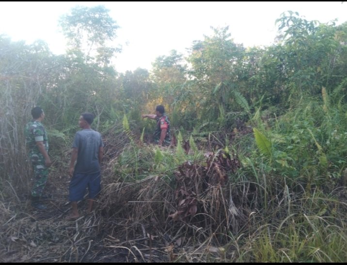 Babinsa Koramil 01/Siak Intensifkan Patroli Karhutla Bersama Masyarakat di Kampung Rawang Air Putih