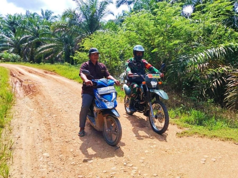 Babinsa Koramil 02 Rambah Kodim 0313/KPR Melakukan langkah Pencegahan Kebakaran Lahan dan Hutan