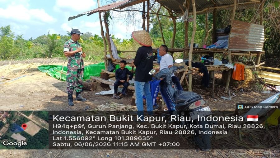 BABINSA KORAMIL 02/BUKIT KAPUR GENCARKAN PATROLI DAN SOSIALISASI KARHUTLA DI GURUN PANJANG