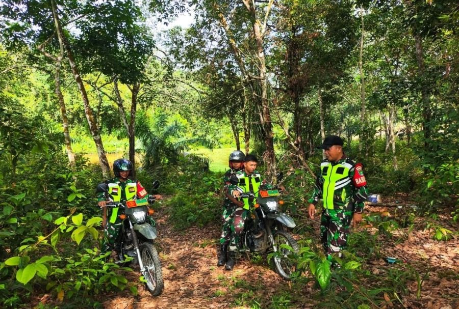 Babinsa Koramil 02/KT Perkuat Patroli Karhutla di Beringin Taluk