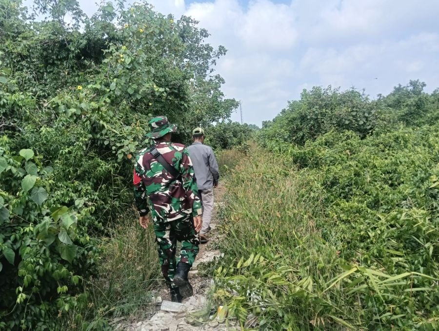 Babinsa Koramil 02/Sungai Apit Laksanakan Patroli Karhutla di Kampung Penyengat, Situasi Aman.