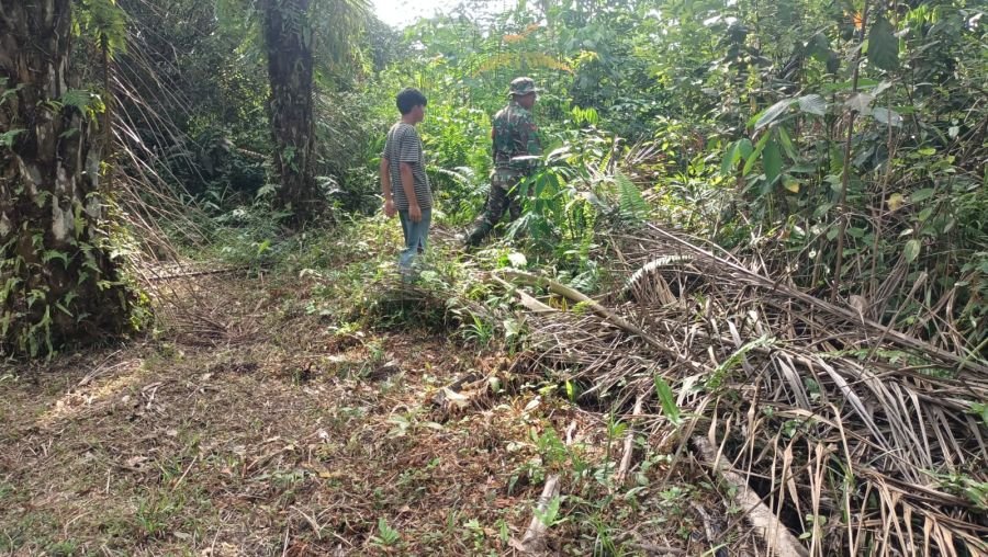Babinsa Koramil 02/Sungai Apit Laksanakan Patroli Karhutla di Kampung Perincit, Situasi Wilayah Terp