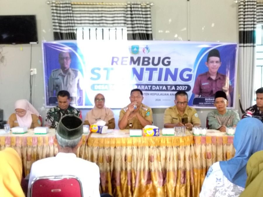 Babinsa Koramil 02/Tarempa Hadiri Rapat Rembuk Stunting di Desa Tarempa Barat Daya