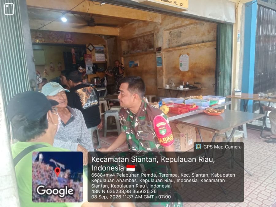 Babinsa Koramil 02/Tarempa Imbau Warga Jaga Ketertiban dan Waspadai Kebakaran di Musim Kekeringan