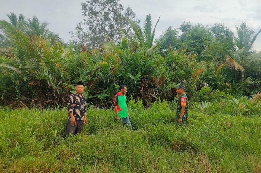 Babinsa Koramil 02/Tebing Tinggi Patroli Karhutla, Warga Diingatkan Tak Buka Lahan dengan Membakar