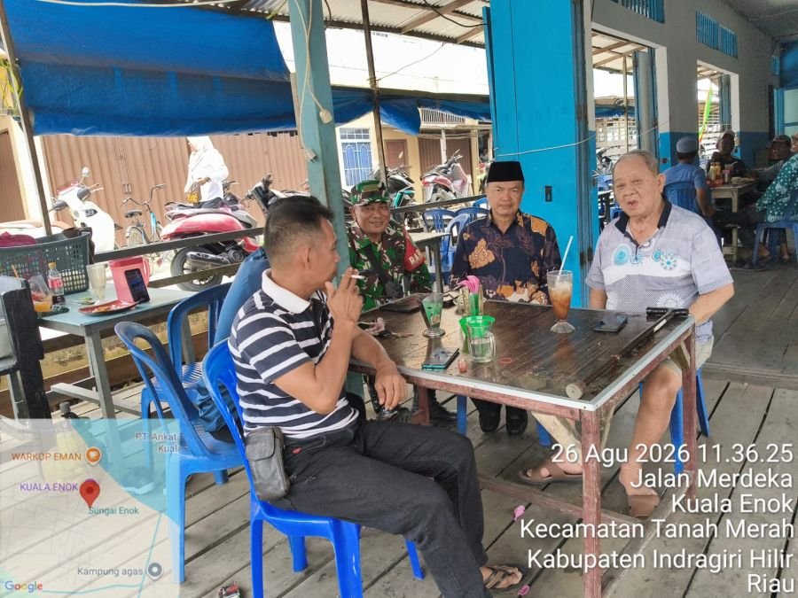 Babinsa Koramil 02/TM Bersama Pramuka Sosialisasi Tolak Bakar Lahan di Desa Tanah Merah