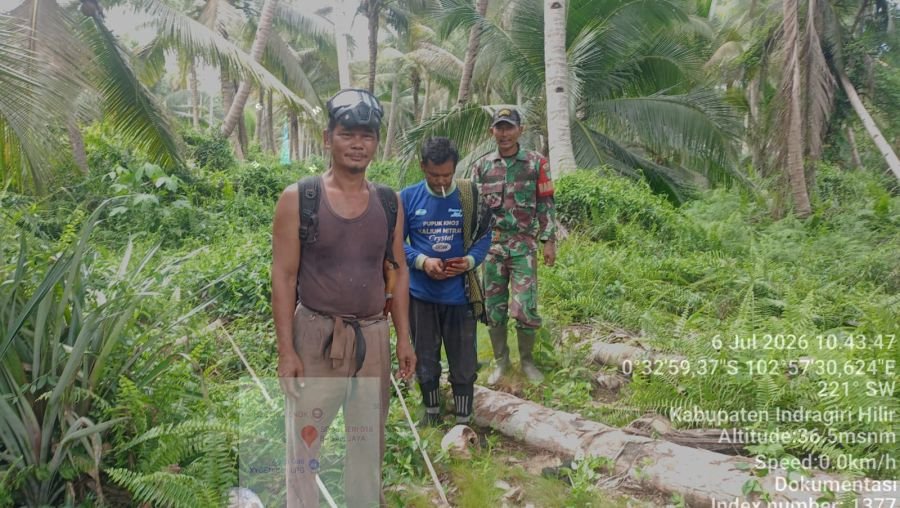 Babinsa Koramil 02/TM Gencar Patroli Tapal Batas, Hasil Patroli di Desa Bagan Jaya Nihil Titik Api