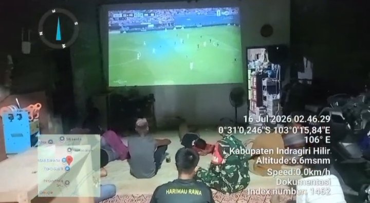 Babinsa Koramil 02/TM Jadikan Nobar Pildun 2026 Sebagai Sarana Komunikasi Dengan Warga Binaan