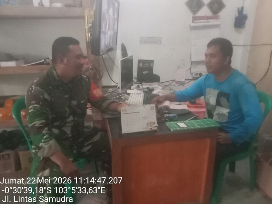 Babinsa Koramil 02/TM Laksanakan Komduk Bersama Warga Binaan di Desa Pengalihan