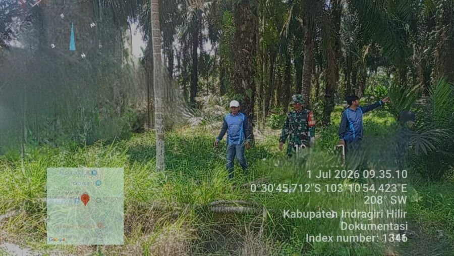 Babinsa Koramil 02/TM Patroli Tapal Batas Desa Suhada, Hasil Nihil Titik Api