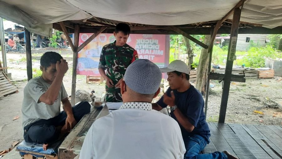 Babinsa Koramil 03/Bunut Perkuat Sinergi dengan Kommas di Desa Keriung