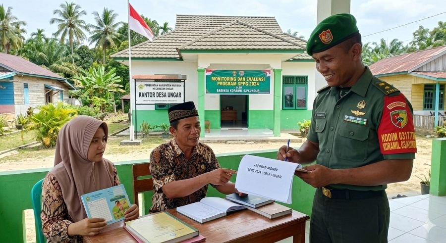 Babinsa Koramil 03/Kundur Laksanakan Monitoring dan Evaluasi SPPG di Kecamatan Ungar