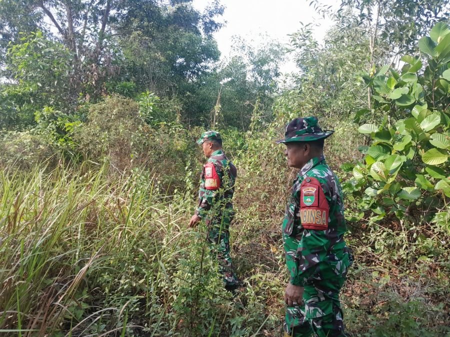 Babinsa Koramil 03/Mandau Laksanakan Patroli Karhutla, Antisipasi Cuaca Ekstrem