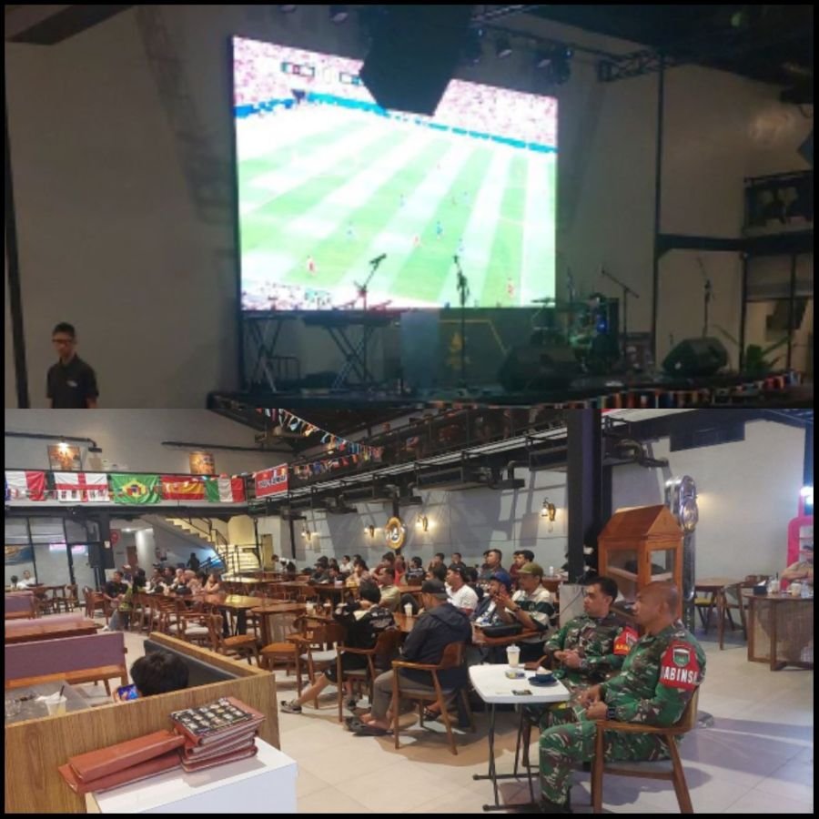Babinsa Koramil 03/Senapelan Nobar Piala Dunia 2026 Bersama Warga, Pererat Kebersamaan