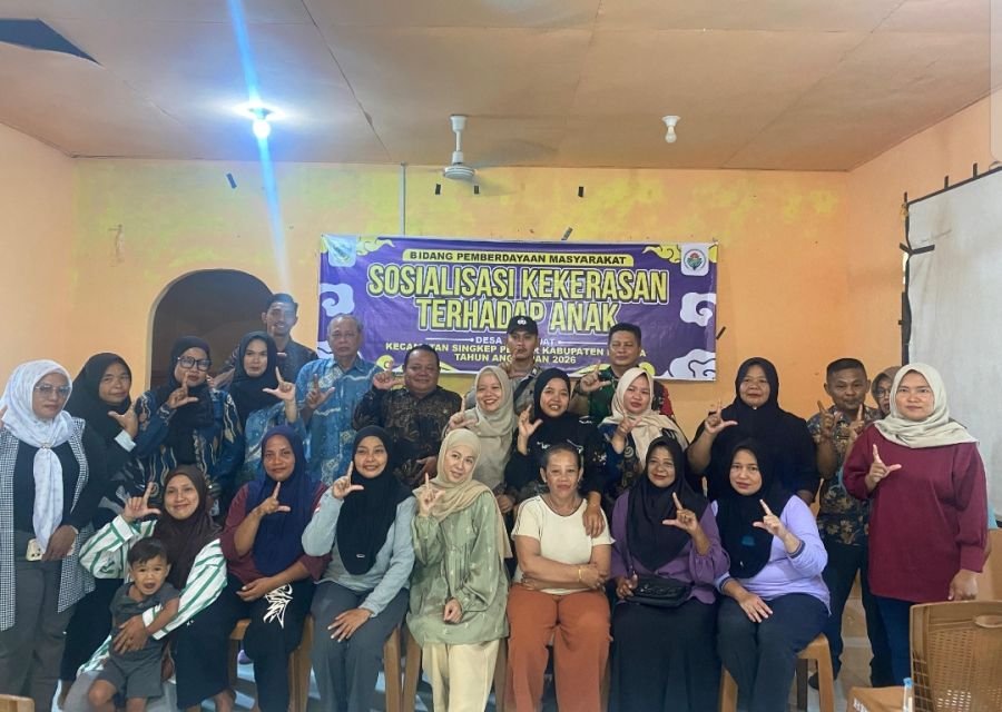 Babinsa Koramil 04/Dabo, Kodim 0315/TPI Hadiri Undangan Sosialisasi Pencegahan Kekerasan terhadap An