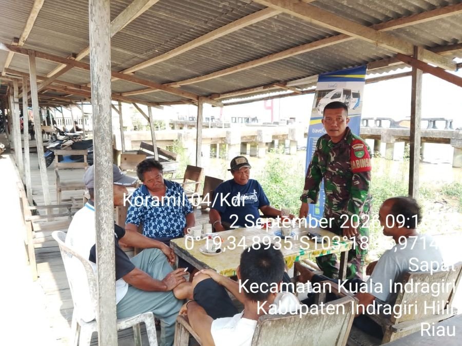 Babinsa Koramil 04/Kuindra Intensifkan Patroli Tapal Batas Antisipasi Karhutla Di Musim Kemarau