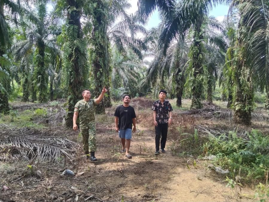 Babinsa Koramil 04/Perawang, Kopka Togi Perkuat Patroli Karhutla Bersama Warga di Tualang Timur
