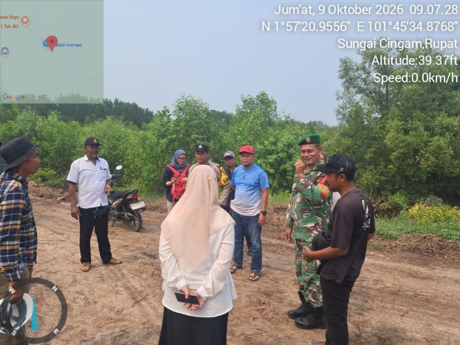 Babinsa Koramil 04/Rupat Gelar Komsos di Desa Sungai Cingam, Ajak Warga Rawat Nilai Pancasila