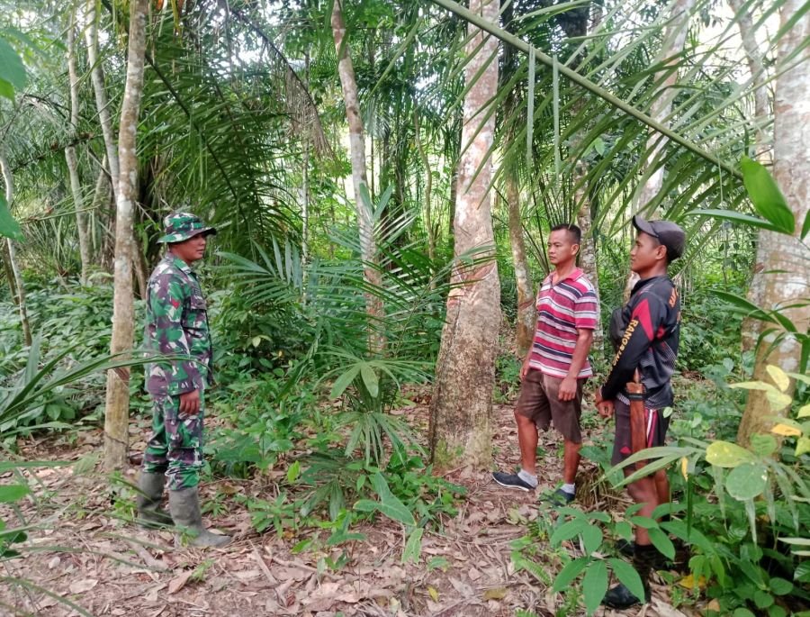 Babinsa Koramil 04/Rupat Perketat Patroli Karhutla Bersama Warga
