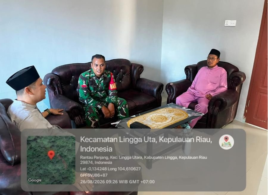 Babinsa Koramil 05 Daik dan Kepala Desa Bahas Pencegahan Karhutla