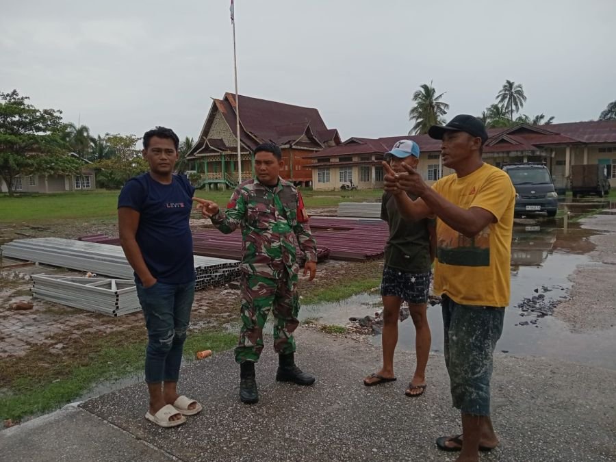 Babinsa Koramil 05/Bukit Batu Bangun Semangat Persatuan Lewat Kampung Pancasila