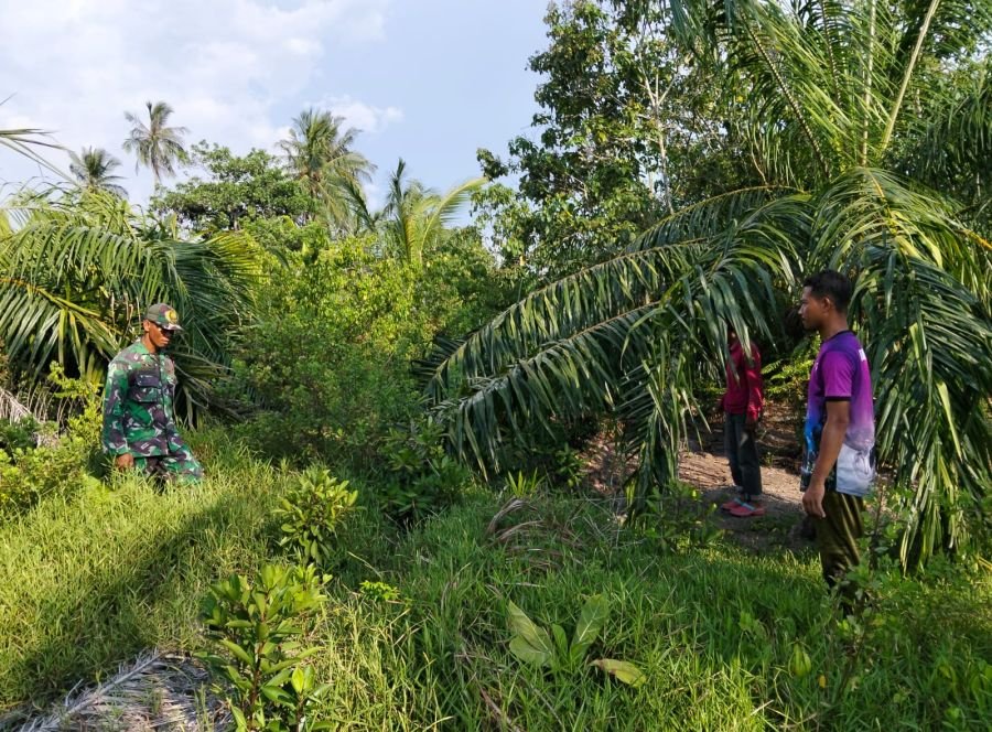 Babinsa Koramil 05/Bukit Batu Intensif Patroli Karhutla di Desa Sepahat