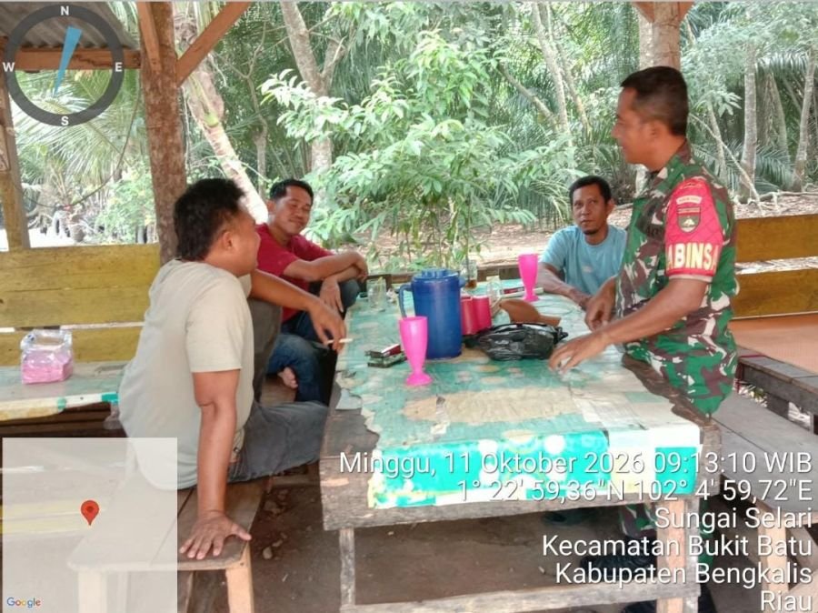 Bukan Sekadar Slogan, Babinsa Bengkalis Dorong Warga Hidupkan Nilai Pancasila