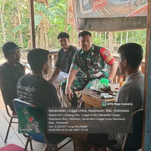 Babinsa Koramil 05/Daik Ajak Pemuda Limbung Peduli Lingkungan, Cegah Kebiasaan Buang Sampah Sembaran