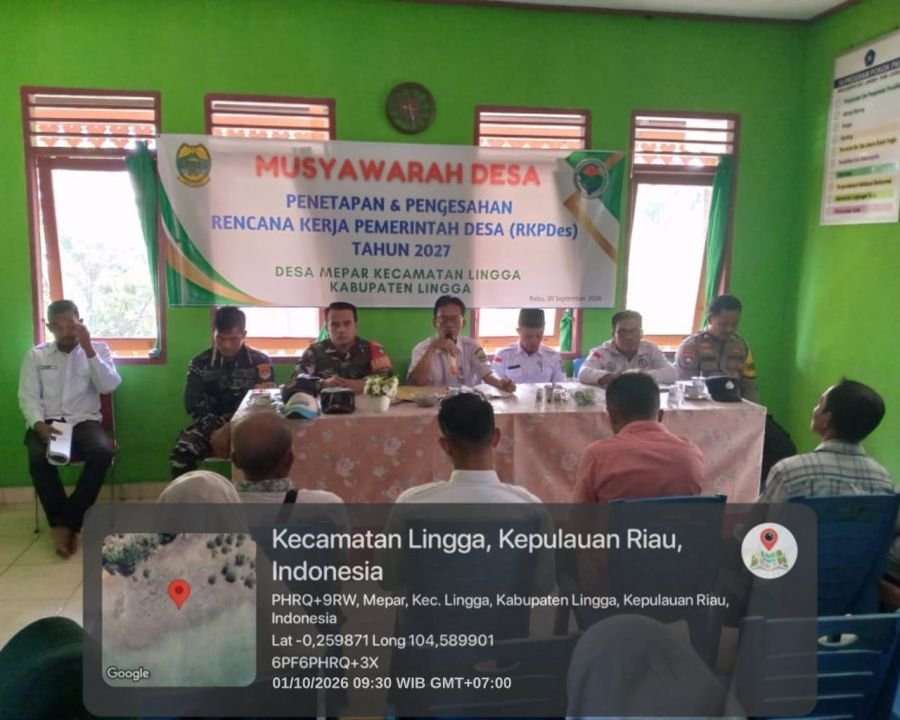 Babinsa Koramil 05/Daik Hadiri Musyawarah RKPDes 2027 di Desa Mepar, Wujud Sinergi TNI dan Pemerinta