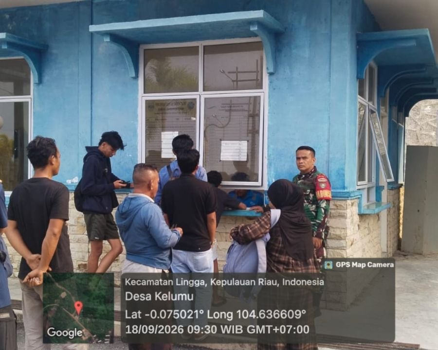 Babinsa Koramil 05/Daik Tekankan Pentingnya Manifest Penumpang Kapal Roro