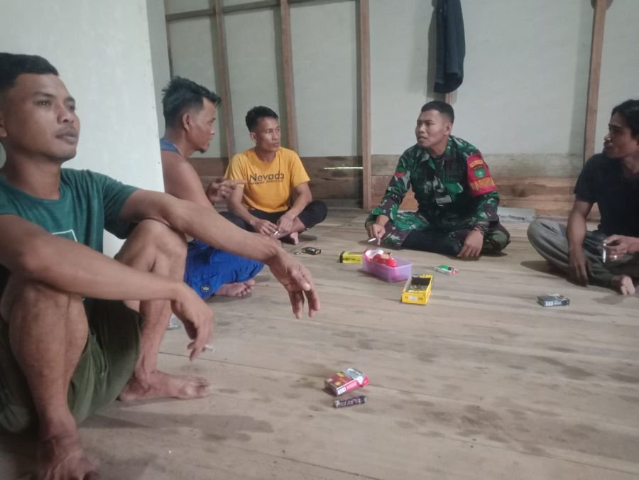 Babinsa Koramil 05/Gas Gelar Pengawasan SDM, Sosialisasi Karhutla Menjadi Prioritas