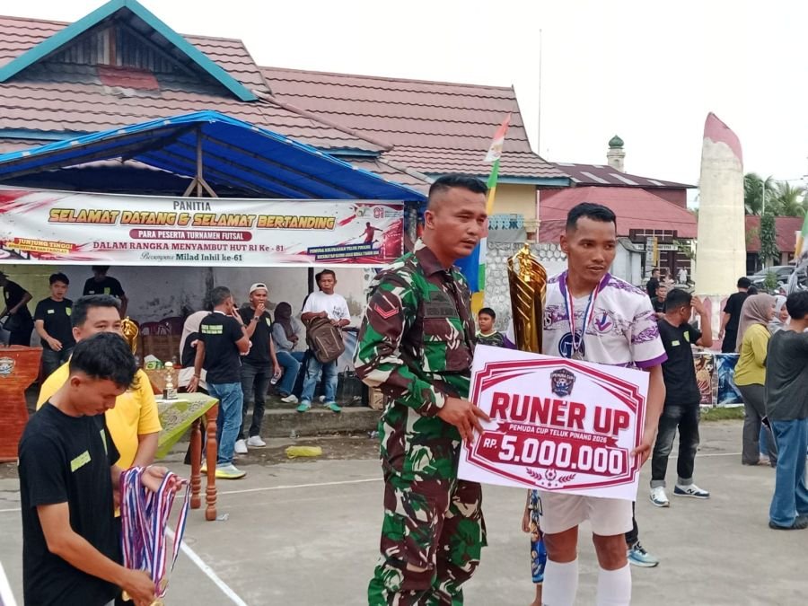 Babinsa Koramil 05/GAS Kopda Ridho Almahesadan, melaksanakan pengamanan Final  Turnamen Futsal