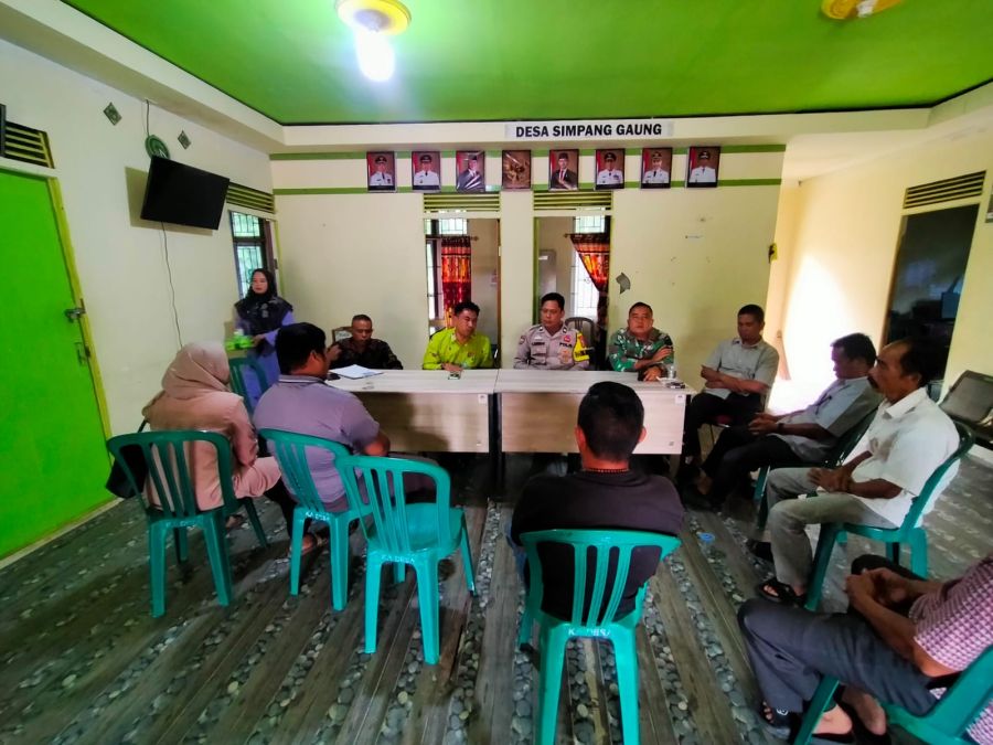 Babinsa Koramil 05/GAS Laksanakan Rapat Koordinasi Terkait Kamtibmas Desa Simpang Gaung