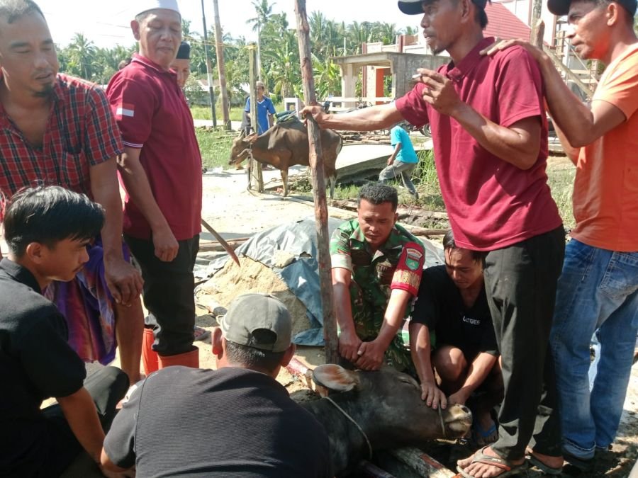 Babinsa Koramil 05/Gaung Pantau Aktivitas Warga di Surau Saat Idul Adha