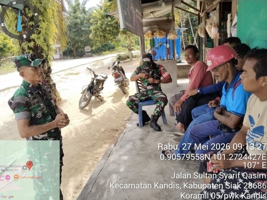 Babinsa Koramil 05/Kandis Turun Langsung Jaga Harmoni Warga
