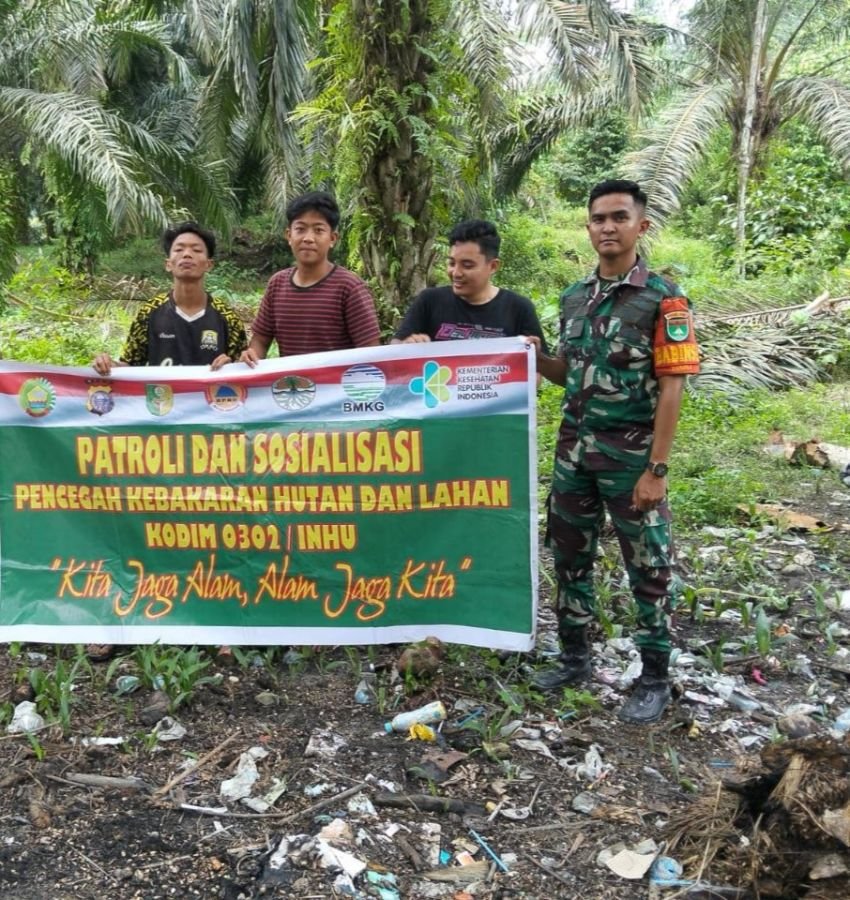 BABINSA KORAMIL 06/CERENTI GENCARKAN SOSIALISASI KARHUTLA KEPADA WARGA DESA KOMPE BERANGIN