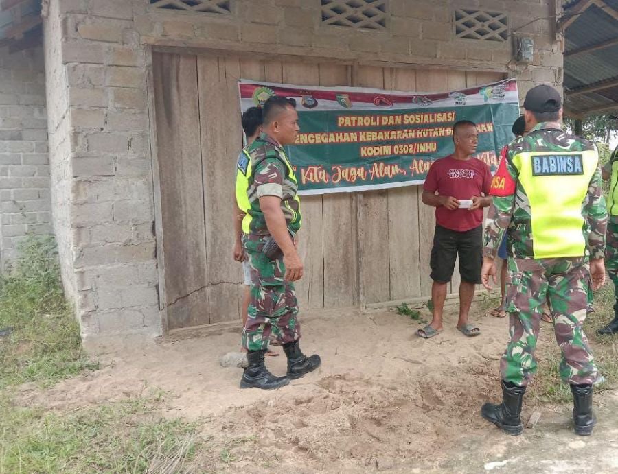 Babinsa Cerenti Perketat Edukasi Karhutla, Warga Diminta Stop Bakar Lahan