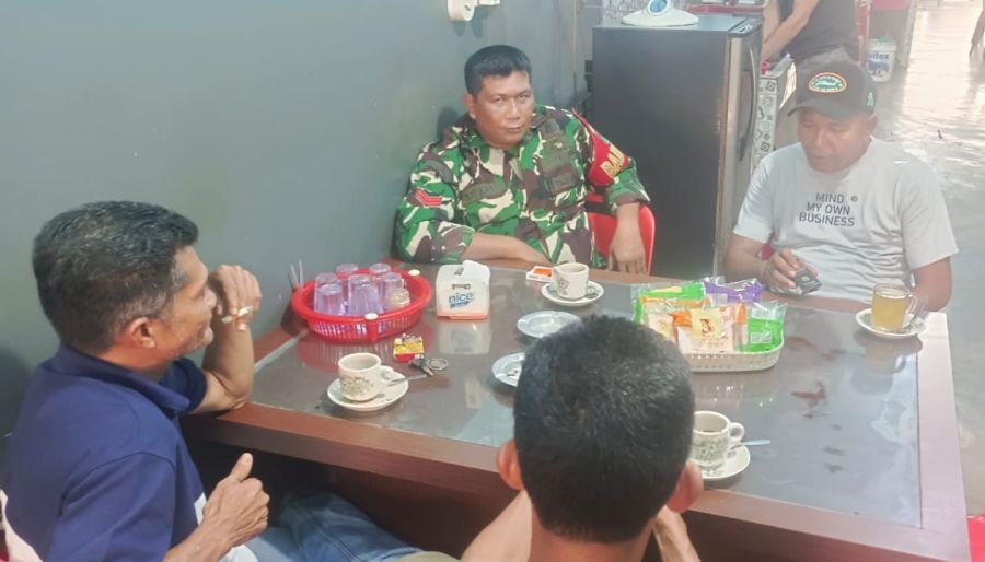 Babinsa koramil 06/Kateman Koptu Al Alim melaksanakan kegiatan pengawasan komduk sdm.