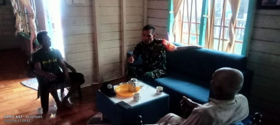 Babinsa Koramil 06/Senayang Perkuat Kamtibmas di Wilayah Pesisir Desa Baran