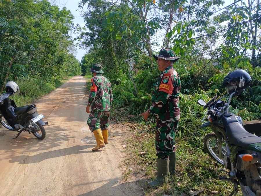 Babinsa Koramil 07/Kampar Intensifkan Patroli Karhutla Untuk Cegah Kebakaran Hutan