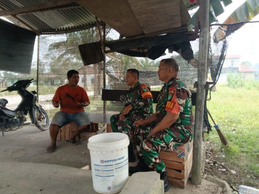 Musim Hujan, Babinsa Tambang Tetap Perketat Patroli Cegah Karhutla